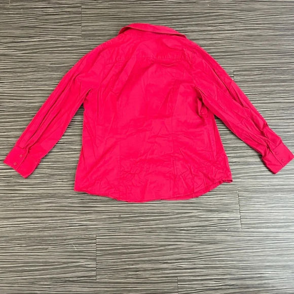 Lane Bryant pink cotton button down shirt size 18 - Picture 4 of 7